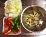 豚肉とレンコン・ピーマンのオイスター炒め作り方1写真