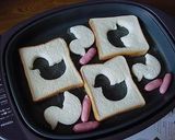 ひよこちゃんトースト♪作り方2写真