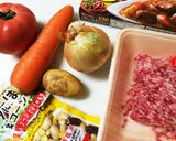 お野菜ゴロゴロ☆キーマカレー作り方1写真