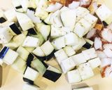 納豆・なす・ひき肉入り油揚げフライ作り方1写真