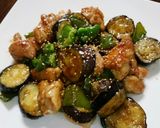焼鳥のタレで簡単♡鶏肉とナスの甘辛炒め作り方7写真