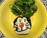 チーズをのせて♡ドラえもんハンバーグ作り方3写真
