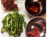 ピーマンの梅きんぴら作り方1写真