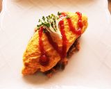 残ったハンバーグでオムライス作り方7写真