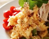 茹で鶏とトマトとアボカドのサラダ作り方4写真