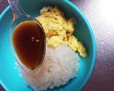 簡単！焼き肉のたれ味の炒りたまごおにぎり作り方3写真