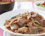 ヘルシーにがっつり！豚肉こんにゃくの甘辛作り方6写真