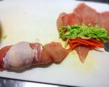 キャベツとニンジンのやわらかロール蒸し鶏作り方3写真