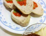 キャベツとニンジンのやわらかロール蒸し鶏作り方8写真