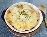トースターde☆トマたまチーズグラタン作り方5写真