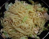 ローストチキンとキャベツのパスタ♪作り方6写真