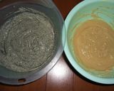 レンジで♪ごまきなこの和マーブル蒸しパン作り方2写真
