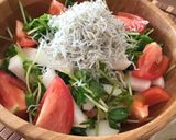 山芋と豆苗♡しらすと豆の栄養満点サラダ作り方4写真