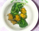 コリアンダーの葉＆タンポポの花のおひたし作り方2写真