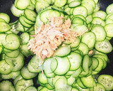 きゅうりとシーチキンの炒め物作り方1写真