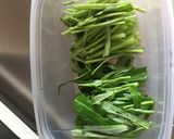 空芯菜の炒め物作り方1写真