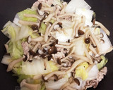 豚肉と白菜とシメジの柚子胡椒炒め煮作り方4写真