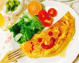 しめじ&チーズのふんわり♪オムレツ作り方5写真