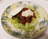 ゴーヤたっぷり！トマトとしめじの挽き肉丼作り方5写真