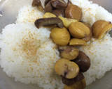 お弁当用に…炊きたてご飯が、栗ご飯に！作り方1写真
