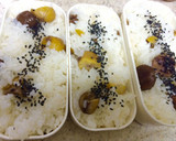 お弁当用に…炊きたてご飯が、栗ご飯に！作り方2写真