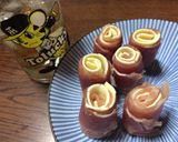 超簡単☆生ハムのチーズ巻き巻き作り方3写真