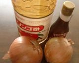 りんご酢とハニーメイプルで、酢たまねぎ♪作り方1写真