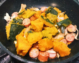 かぼちゃの煮付けとまいたけの秋味覚丼ϋ♡作り方5写真