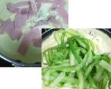 ✿アスパラ麺のカルボナーラ✿作り方5写真