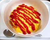 ずぼら飯☆包まず簡単ふんわりオムライス作り方5写真