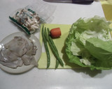 しめじといかとキャベツの炒め物作り方1写真