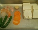 豆腐と海老の中華スープ作り方1写真