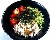 ガッツリ＆ヘルシー？鶏のササミの彩り丼♪作り方4写真