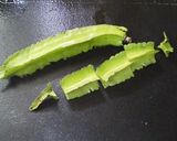 ウリズン（四角豆）と鰯の油漬けの炒め物作り方2写真