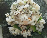 キノコと目玉焼きのおにぎらず作り方6写真
