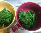 中２が作る ＊モロヘイヤの塩昆布和え＊作り方3写真
