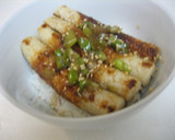 ねぎだれで香ばしい♪ちくわ照り蒲焼き丼作り方5写真