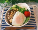 美レシピ♡アボカドハンバーグのロコモコ丼作り方4写真
