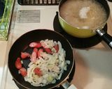 ☆男飯☆００１　酢タマネギ入りナポリタン作り方3写真
