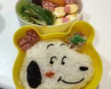 キャラ弁♪スヌーピー弁♪作り方4写真