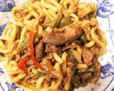 ジンギスカン焼きうどん作り方3写真