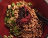 絶妙なバランスの梅オクラ納豆ごはん作り方2写真