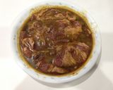 面倒！豚肉としめじと小松菜のカレー炒め丼作り方1写真