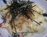 塩辛とキャベツのスパゲティ作り方5写真