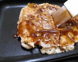 いかの替わりにちくわでお好み焼き作り方10写真