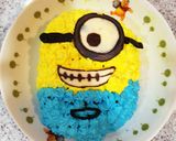 ミニオンのアイスケーキ作り方3写真