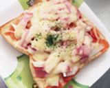 オニオン＆ベーコンでピザ風トースト♡作り方5写真