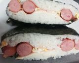 ウインナーチーズ&ハムたまご♪おにぎらず作り方6写真