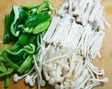 ピーマンとえのきの胡麻和え作り方1写真