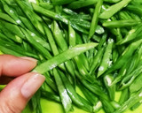 おススメ！ささげの青南蛮なめんつゆ炒め作り方1写真